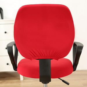miniature housse de chaise de bureau rouge extensible