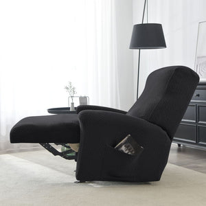 miniature tissu housse de fauteuil relax microfibre noir
