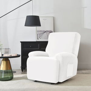 miniature textile housse de fauteuil relax velours blanc