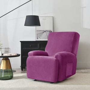 miniature textile housse de fauteuil relax velours magenta