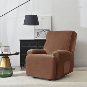 miniature textile housse de fauteuil relax velours marron