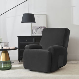 miniature textile housse de fauteuil relax velours noir