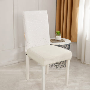 miniature tissu velours de la housse dossier de chaise noel blanc