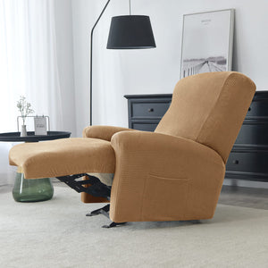 miniature élastique housse de fauteuil relax jacquard brun