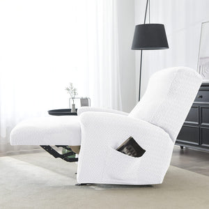 miniature tissu housse de fauteuil relax microfibre blanche