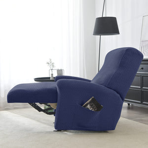 miniature tissu housse de fauteuil relax microfibre bleu marine