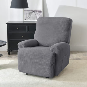 miniature tissu housse de fauteuil relax microfibre gris anthracite