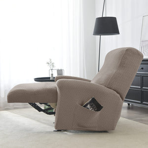 miniature tissu housse de fauteuil relax microfibre taupe