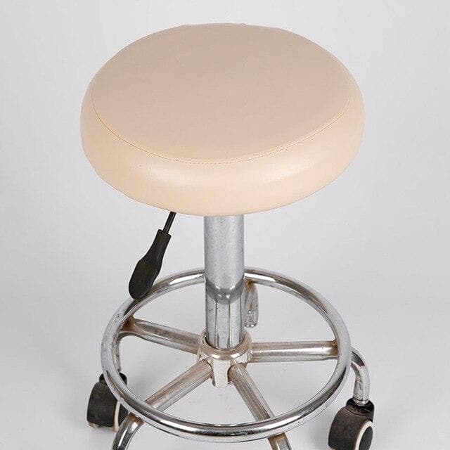 housse de tabouret de bar simili cuir beige