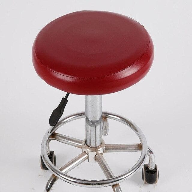 housse de tabouret de bar simili cuir bordeaux
