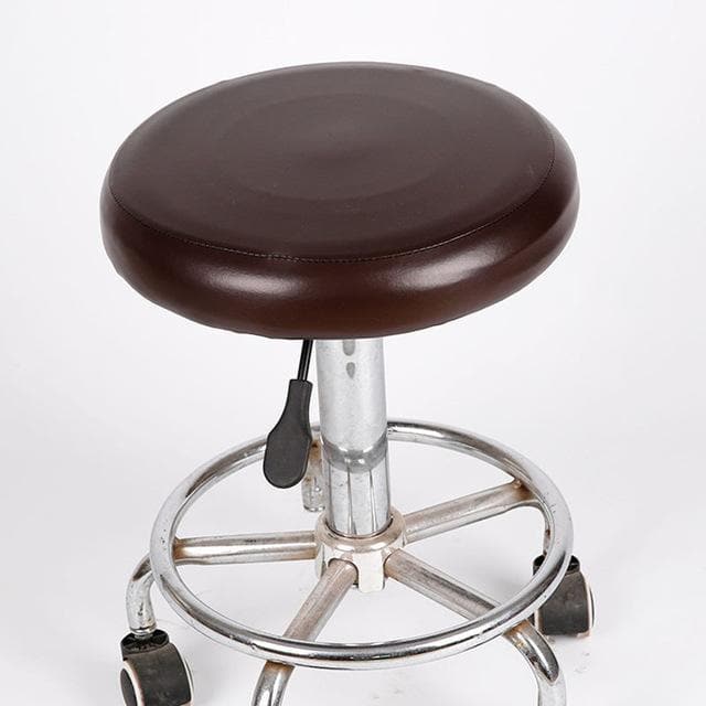 housse de tabouret de bar simili cuir café