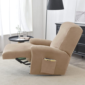 miniature textile housse de fauteuil relax velours camel