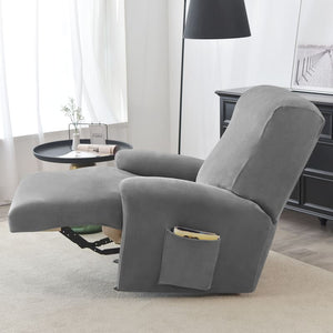 miniature textile housse de fauteuil relax velours gris