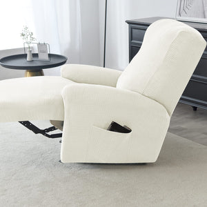 miniature tissu housse de fauteuil relax jacquard blanc