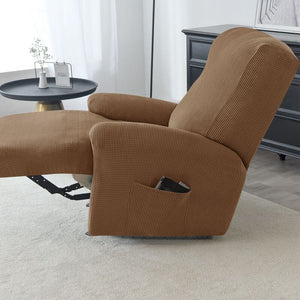 miniature tissu housse de fauteuil relax jacquard marron