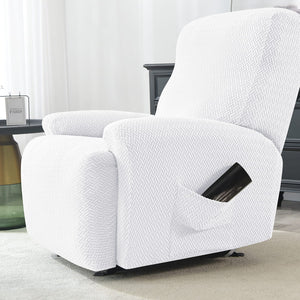 miniature tissu housse de fauteuil relax microfibre blanche