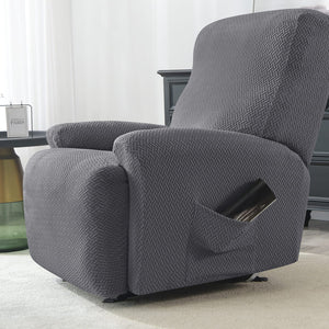 miniature tissu housse de fauteuil relax microfibre gris anthracite