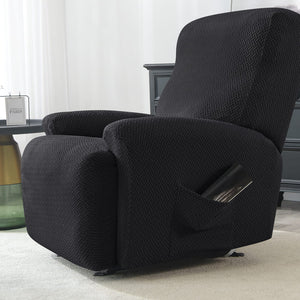 miniature tissu housse de fauteuil relax microfibre noir