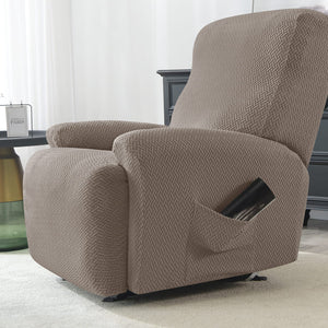 miniature tissu housse de fauteuil relax microfibre taupe