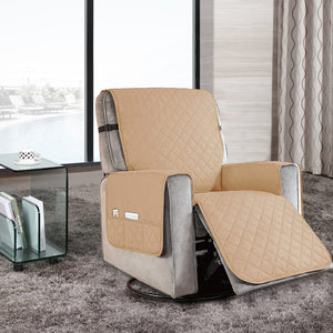 miniature Protège Fauteuil Beige déplié