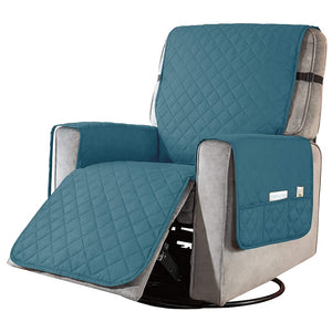 miniature Protège Fauteuil Bleu Sarcelle déplié