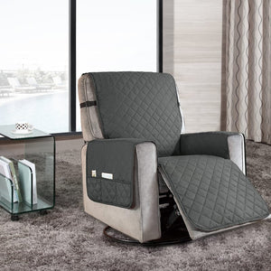 miniature Protège Fauteuil Gris Anthracite déplié