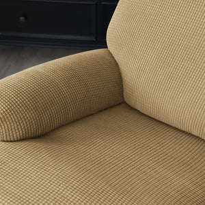 miniature élastique housse de fauteuil relax jacquard camel