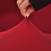 tissu extensible housse de chaise large rouge vin
