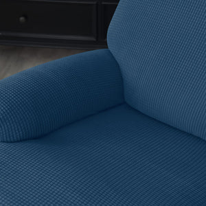 miniature textile housse de fauteuil relax jacquard bleu