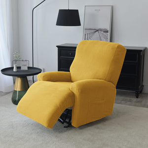 miniature textile housse de fauteuil relax jacquard jaune moutarde