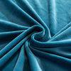 vue rapprochee tissu velours housse canapé d&#39;angle bleu canard