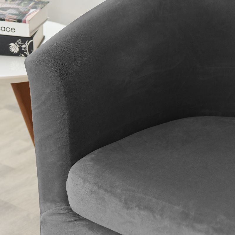 coussin Housse de fauteuil cabriolet Velours gris anthracite