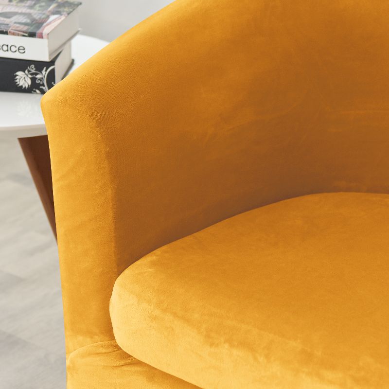 coussin Housse de fauteuil cabriolet Velours jaune doré