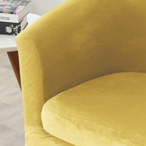 miniature coussin Housse de fauteuil cabriolet Velours jaune