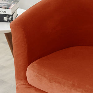 miniature élastique housse de fauteuil cabriolet Velours orange pas cher