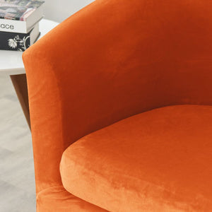 miniature coussin Housse de fauteuil cabriolet Velours orange