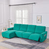 Housse de canapé relax jacquard incliné vert émeraude