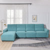 Housse de canapé relax jacquard turquoise