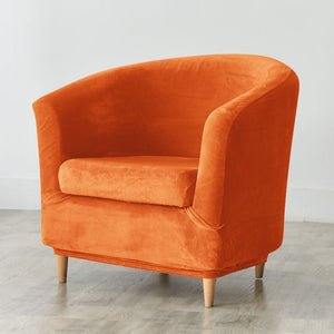 miniature coussin Housse de fauteuil cabriolet Velours orange