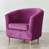 Housse de fauteuil cabriolet Velours violet byzantin avec coussin