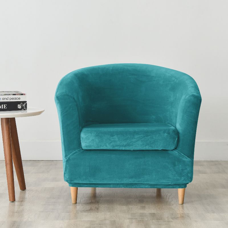 Housse de fauteuil cabriolet Velours bleu tiffany