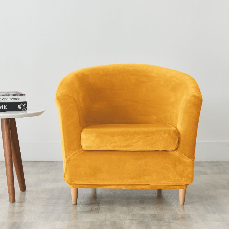 Housse de fauteuil cabriolet Velours jaune doré