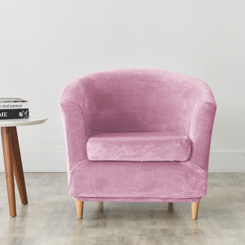 Housse de fauteuil cabriolet Velours rose poudré