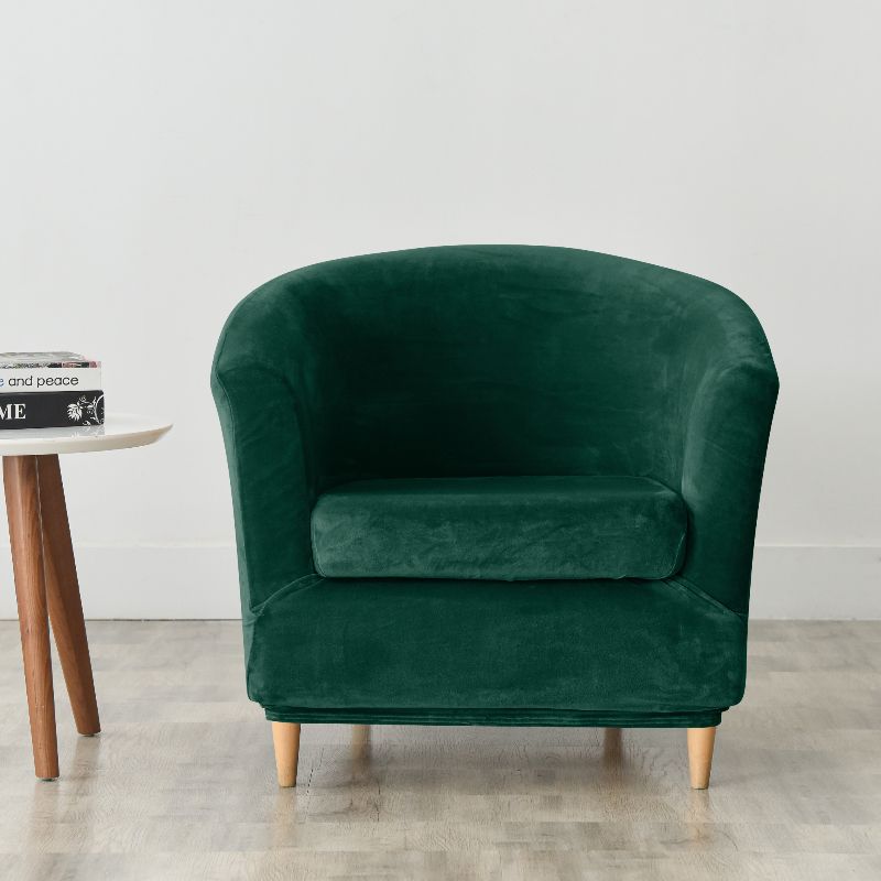 Housse de fauteuil cabriolet Velours vert sapin