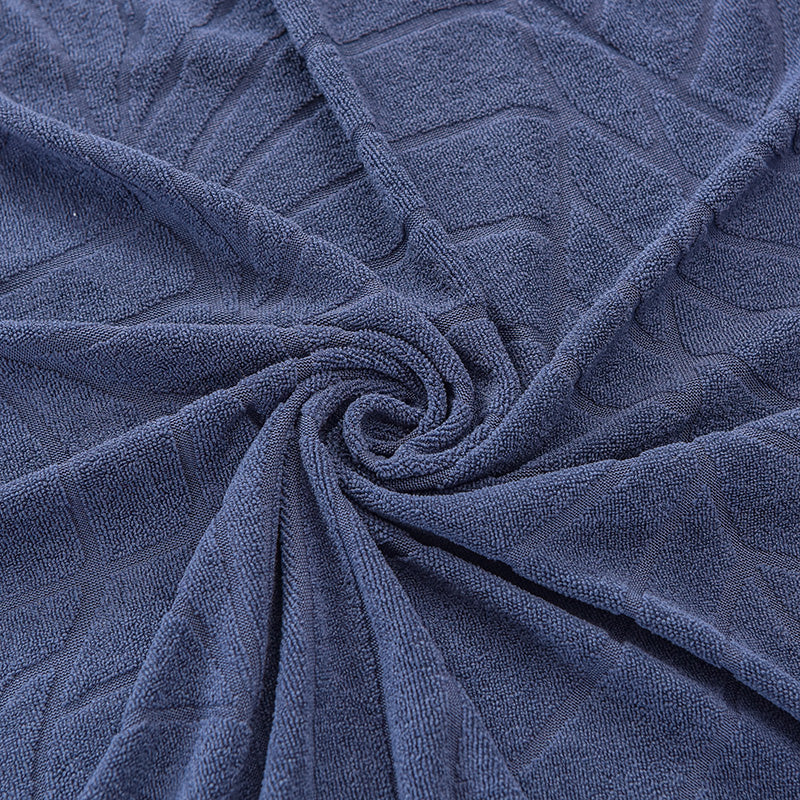 tissu Housse de canapé relax jacquard bleu marine