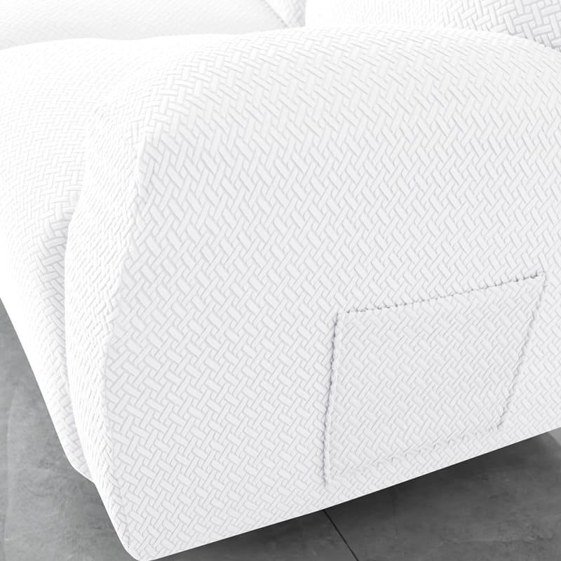 poche latérale housse de canapé relax microfibre blanc