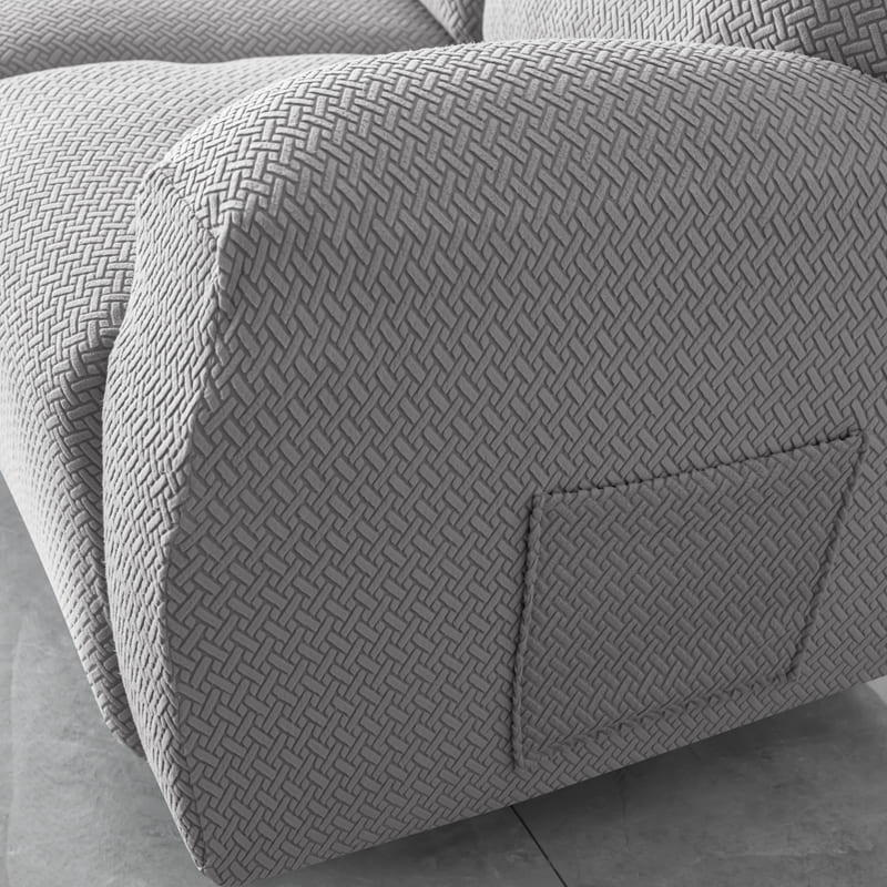 poche latérale housse de canapé relax microfibre gris