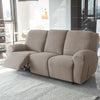 housses microfibre taupe pour canapé relax 3 places