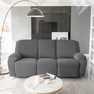 miniature avant canapé relax 3 places housses extensibles gris foncé