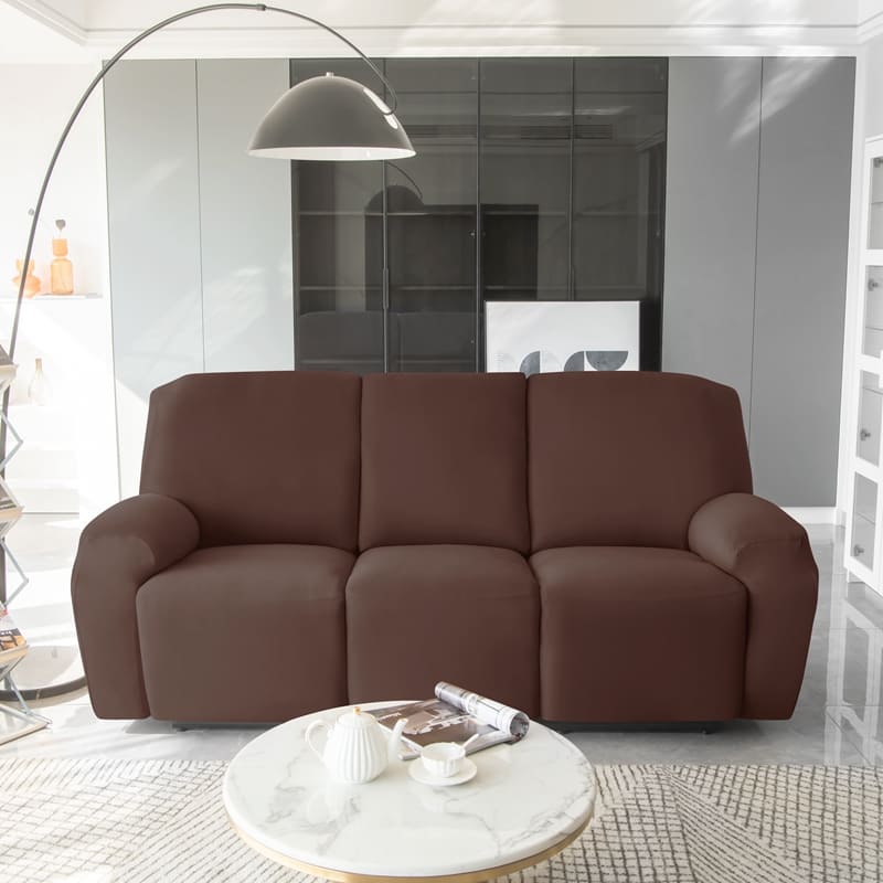 avant canapé relax 3 places housses extensibles marron